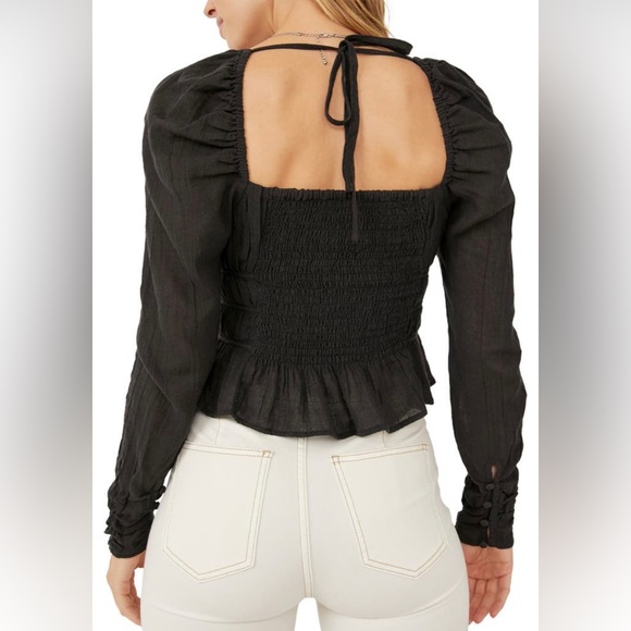 Free People
Chloe Smocked Tie Neck
Cotton Top - Picture 5 of 6